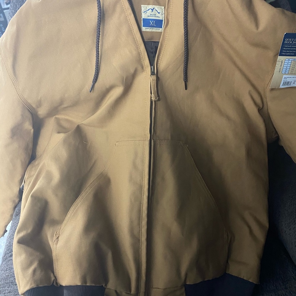 Blue Mountain Duck Quilt-Lined Hooded Jacket